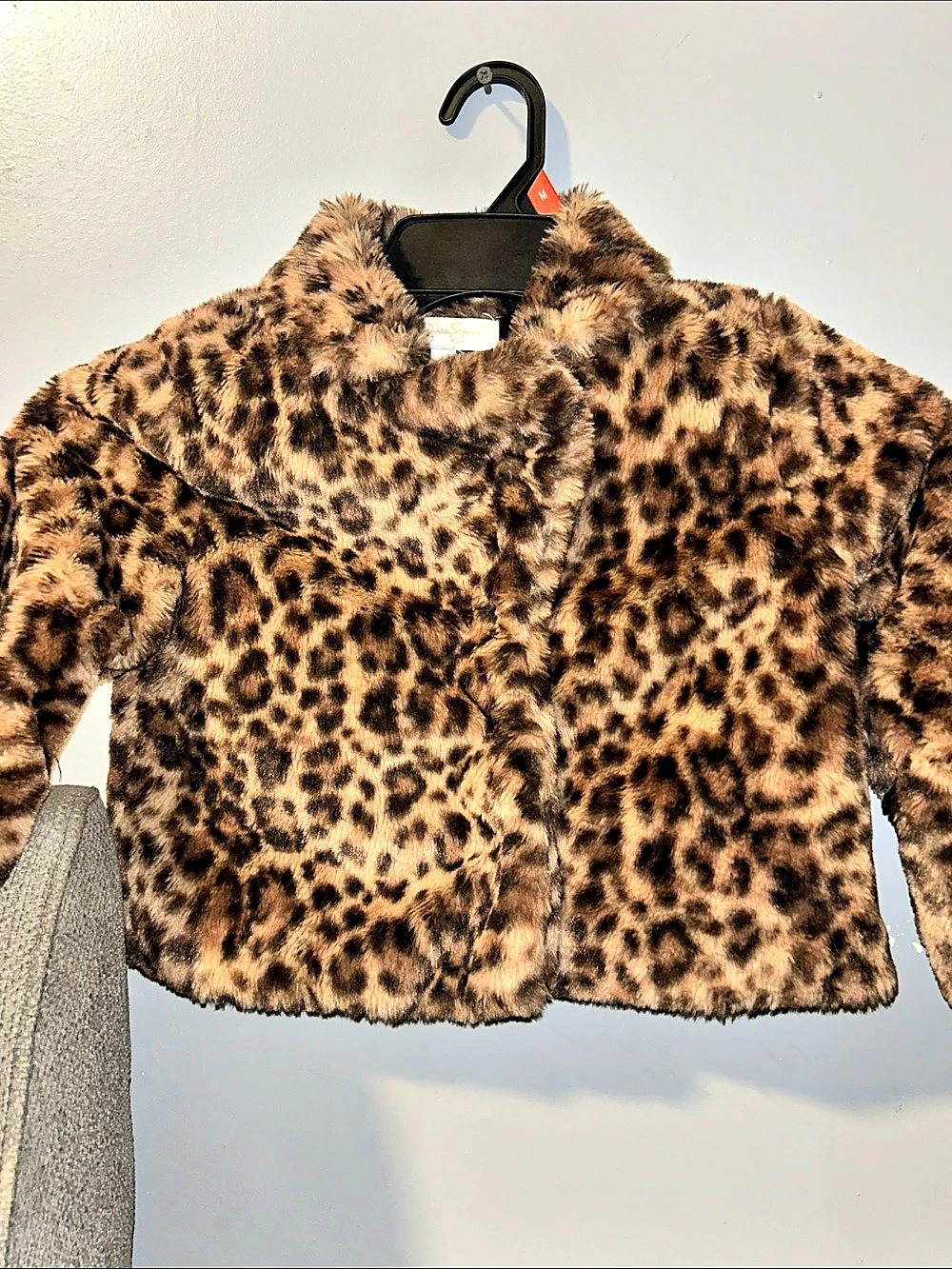 Gracia Leopard Faux Fur Jacket Size 7 (girls)